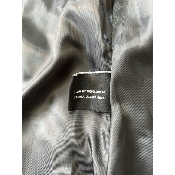 Anne Klein Genuine Leather Black Small Coat - Picture 13 of 13